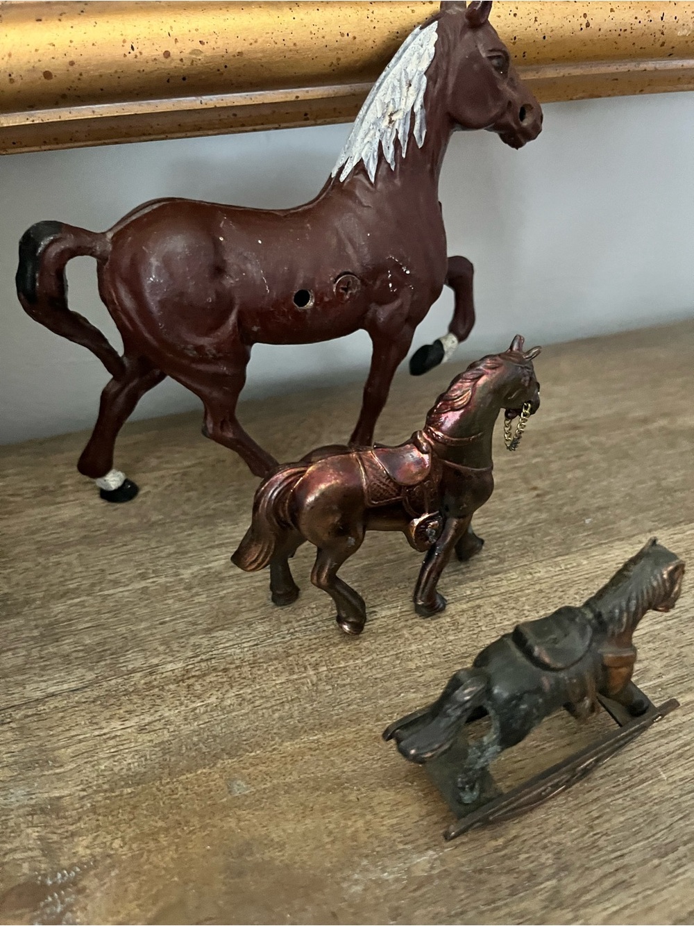Decorative Brown Horse Figurines Set - Home Accents